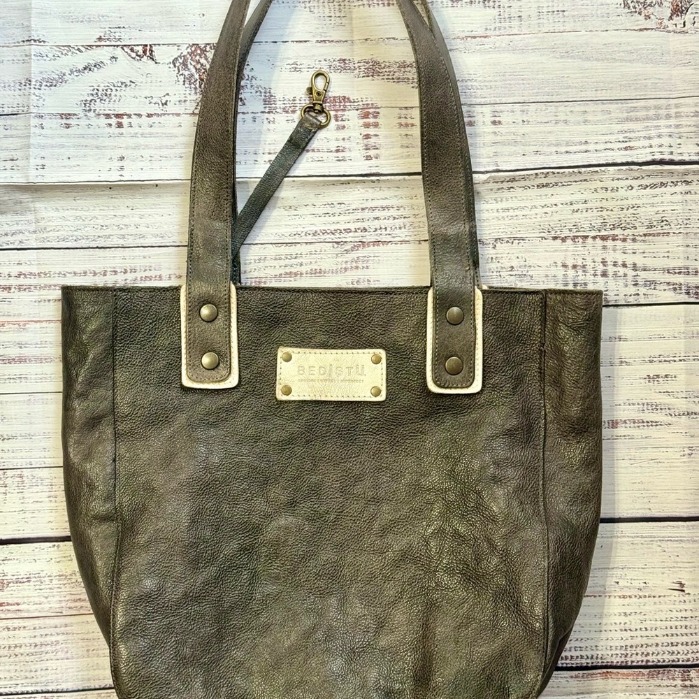 Black (custom) BedStu Leather Tote Bag